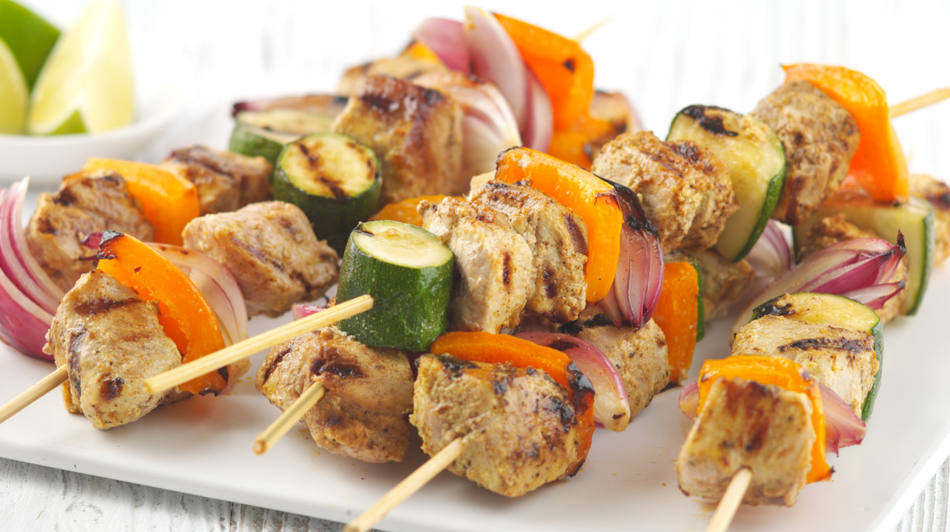 Spicy pork kebabs Recipe - 560 Calories Meat Recipes